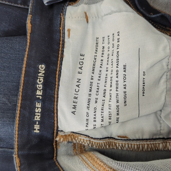 American Eagle Hi-Rise Jegging - Dark Blue 6 X-Short - Picture 13 of 15